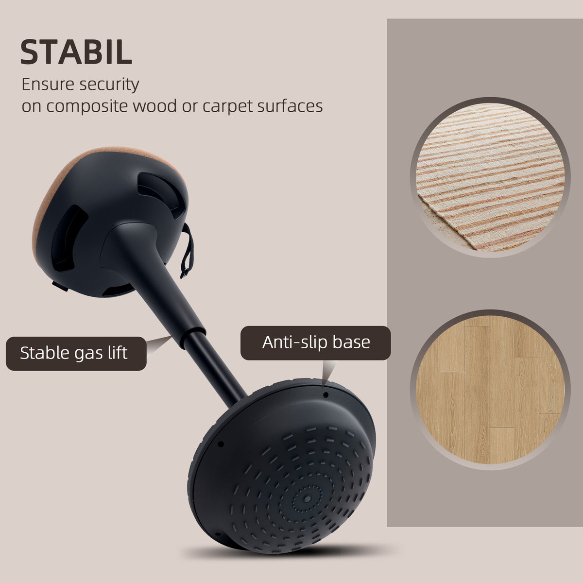 Tabouret de bureau ergonomique réglable