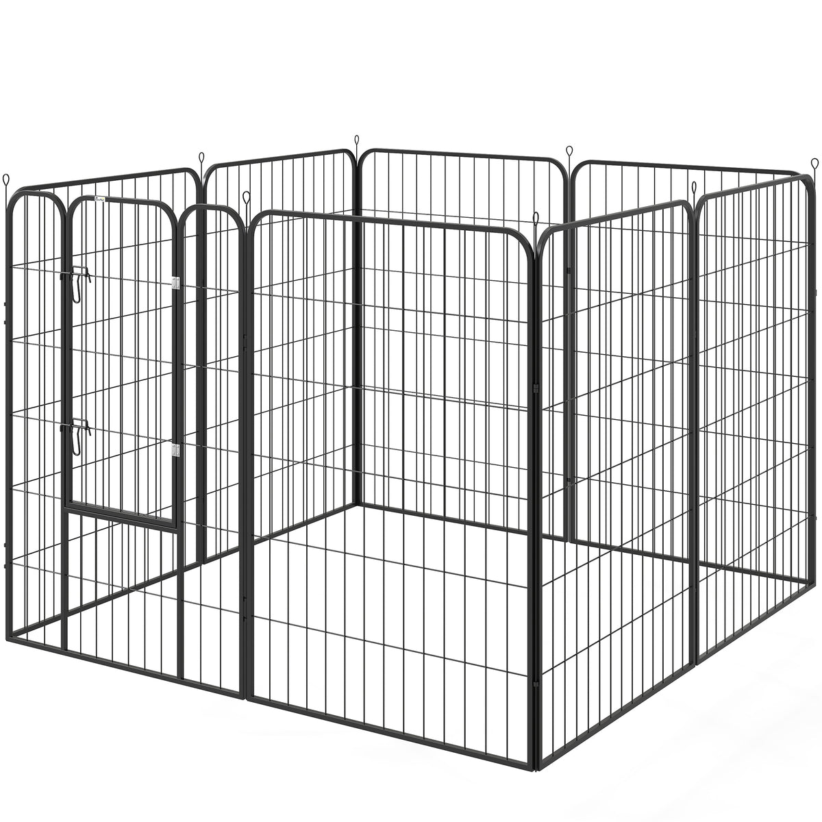Parc pour chien 8 panneaux pliable robuste en acier