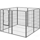 Parc pour chien 8 panneaux pliable robuste en acier