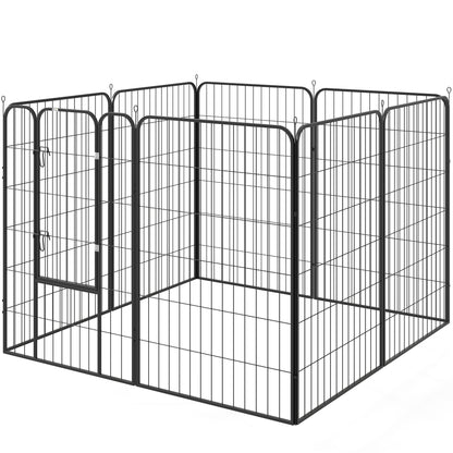Parc pour chien 8 panneaux pliable robuste en acier