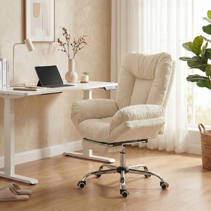 Chaise de bureau criss-cross grand confort avec repose-pieds