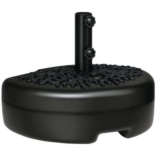 Socle de parasol demi-lune remplissable 18 kg