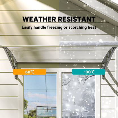 Auvent de porte en polycarbonate creux — Transparent