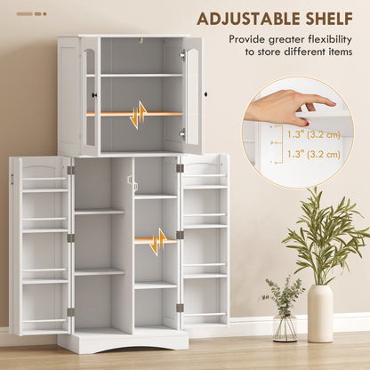 Armoire de cuisine garde-manger avec portes en acrylique