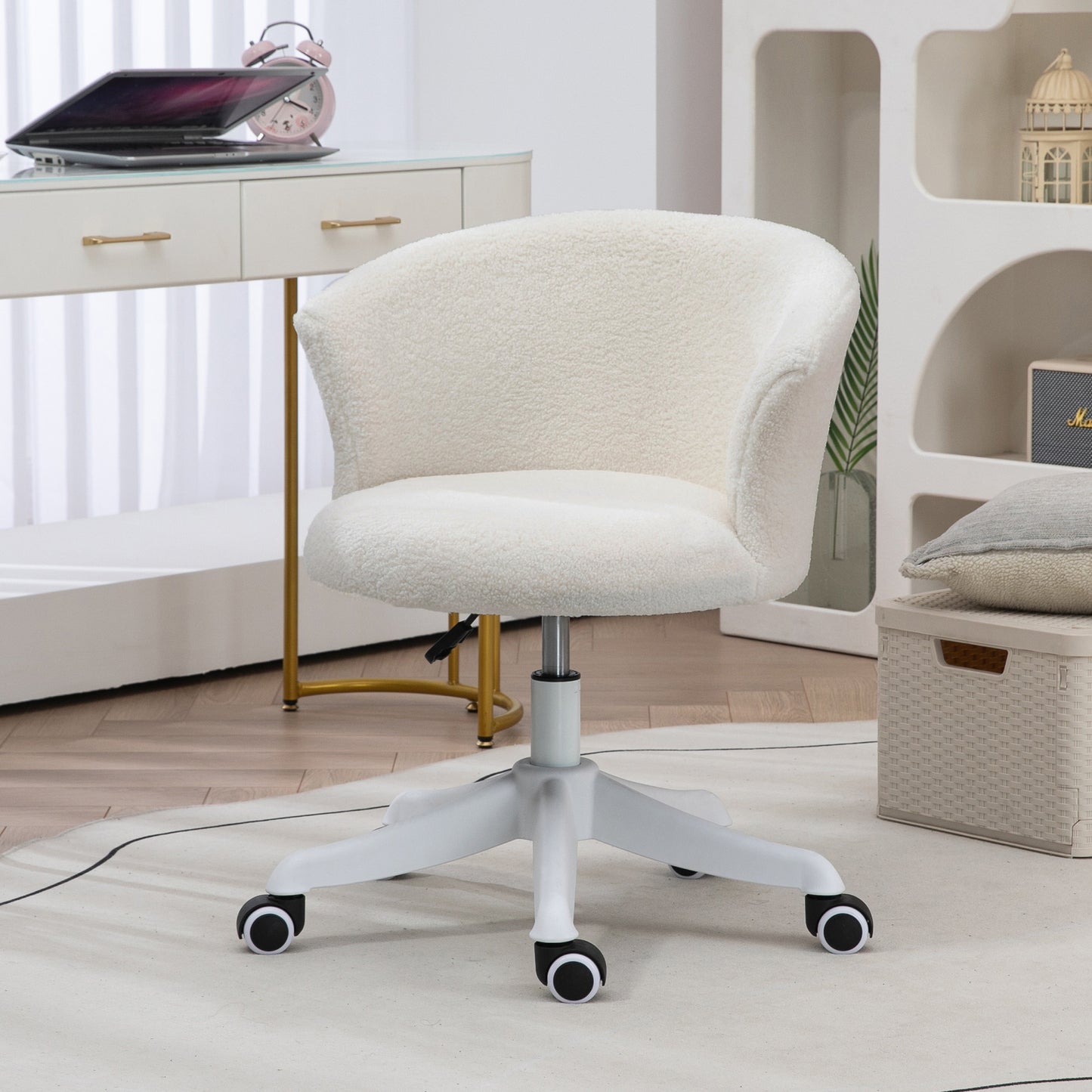 Chaise bureau sans bras hauteur réglable roulettes pivotantes