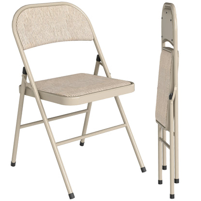 Chaises pliantes rembourrées en similicuir — lot de 2