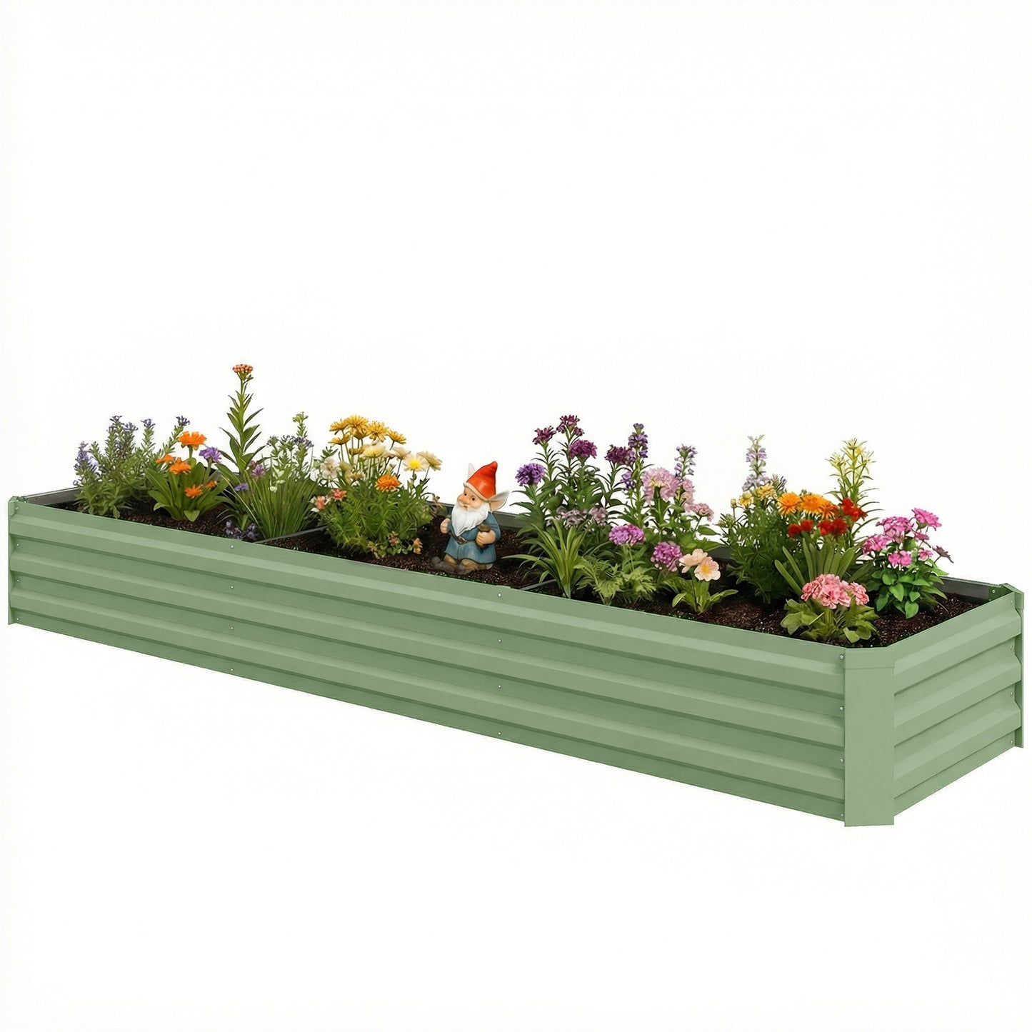 Bac surélevé galvanisé 8'x2'x1' pour jardin