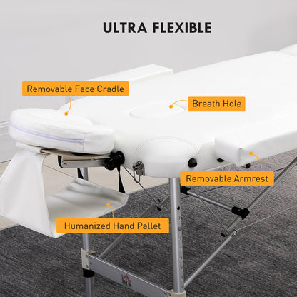Table de massage professionnelle pliable en aluminium