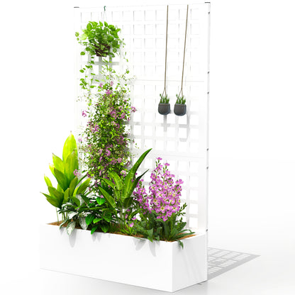 Bac de jardinage surélevé avec treillis 109 x 41 x 178 cm