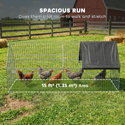 Enclos métallique pour poules avec couverture UV