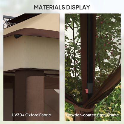 Gazebo pop-up instantané avec rideaux moustiquaires amovibles