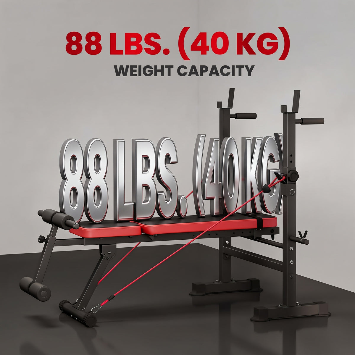 Banc de musculation réglable avec support de développé couché