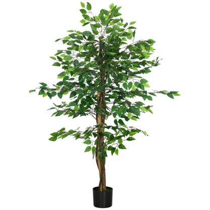 Arbre artificiel ficus 152 cm plante décorative avec pot