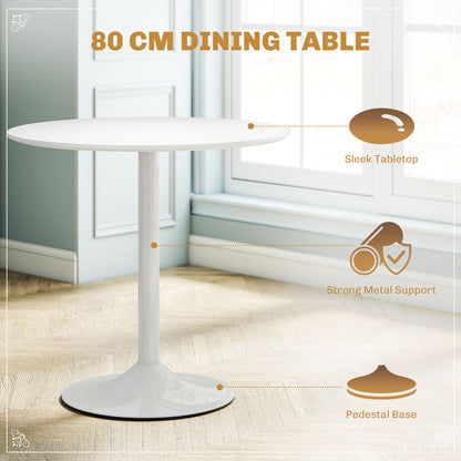 Ensemble salle à manger rond 5 pièces base piédestal