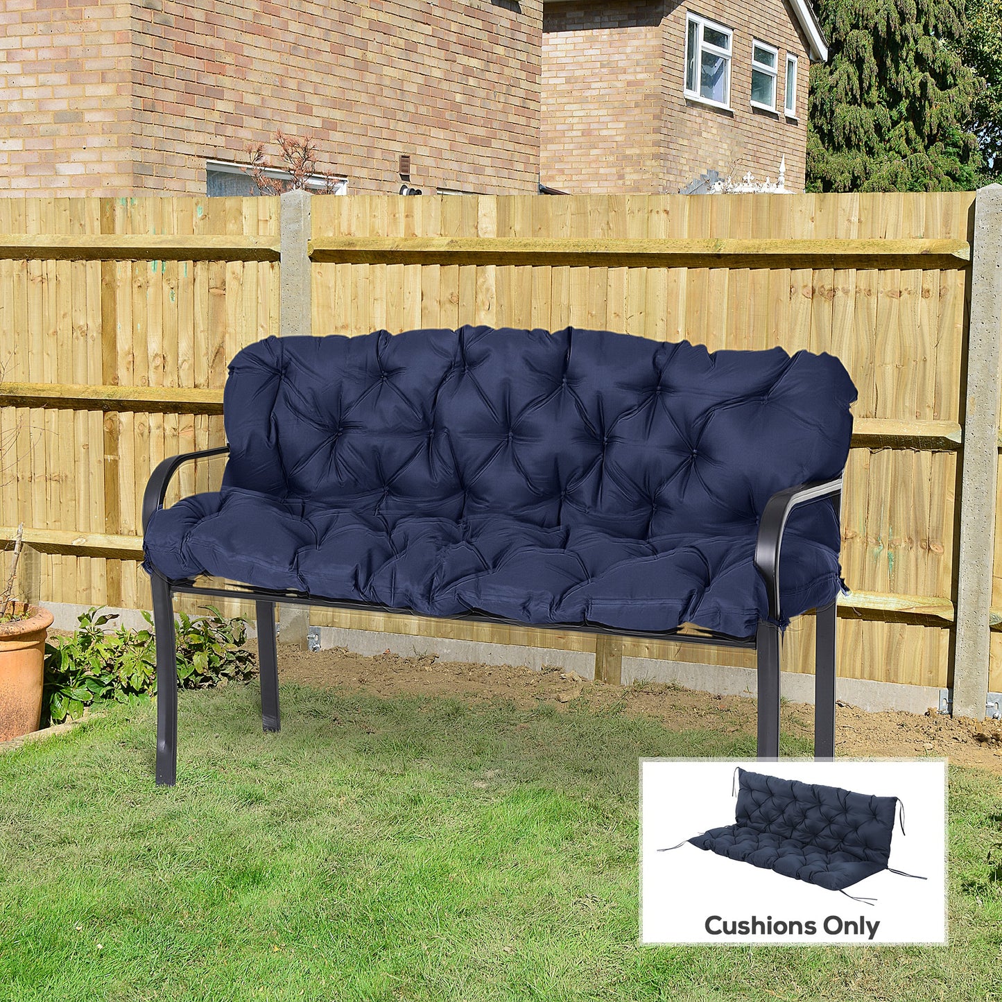 Coussins de remplacement pour banc 3 places extérieur