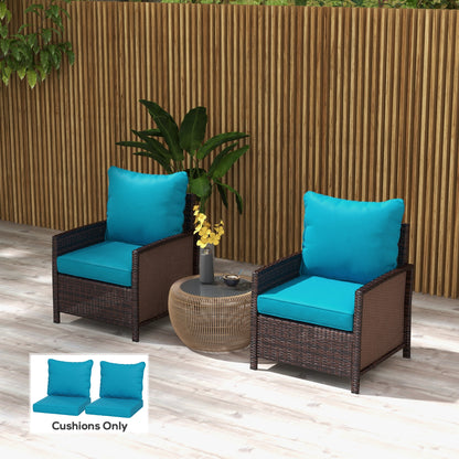 Coussins de patio de remplacement, ensemble 4 pièces