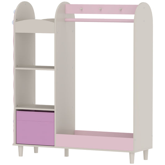 Penderie pour enfants avec miroir lumineux et tiroir