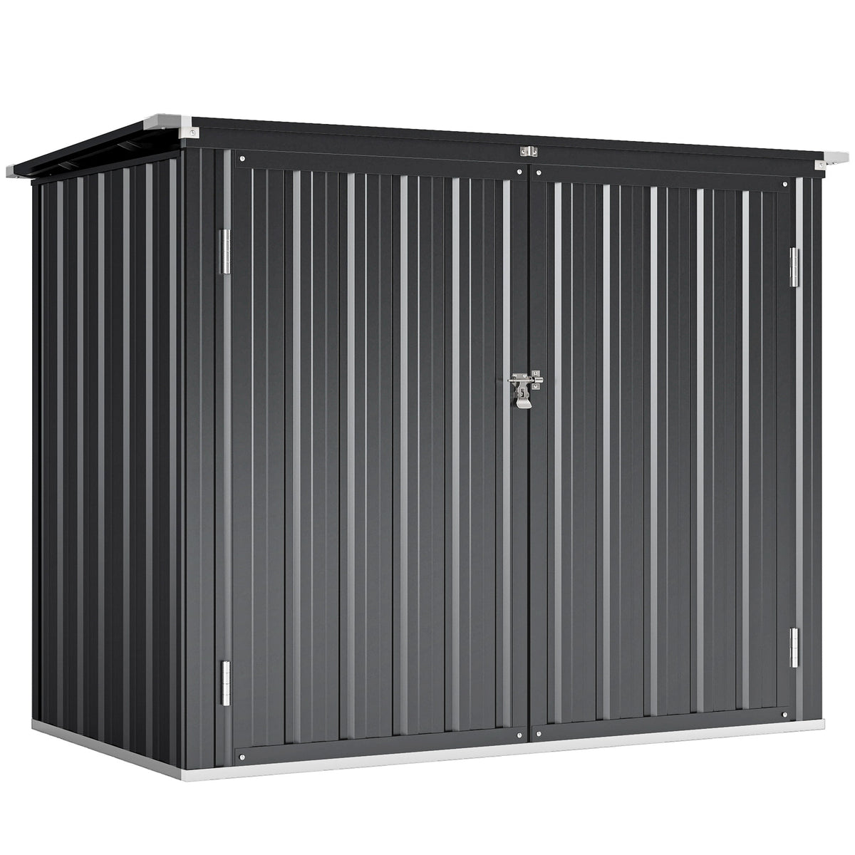 Abri de rangement extérieur acier galvanisé — Gris foncé