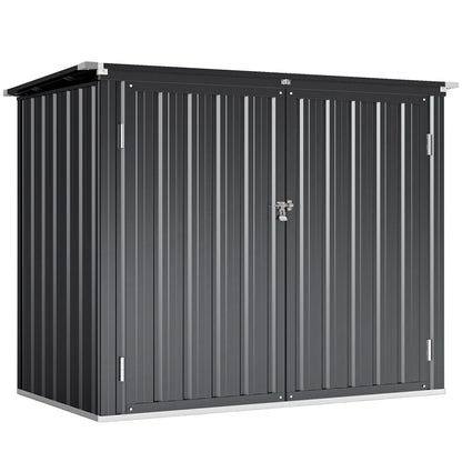 Abri de rangement extérieur acier galvanisé — Gris foncé