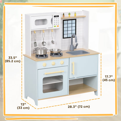 Cuisine de jeu enfant avec cuisinière, micro-ondes et four