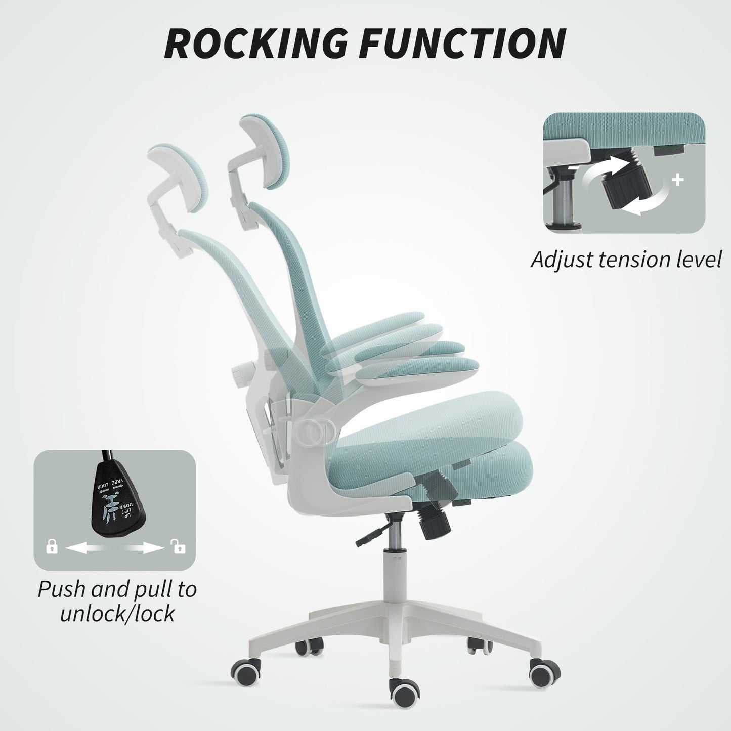 Chaise de bureau ergonomique avec support lombaire 4D