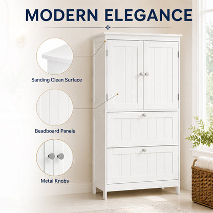 Armoire de salle de bain étroite 2 tiroirs