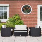 Ensemble de meubles de patio rotin 4 pièces avec coussins