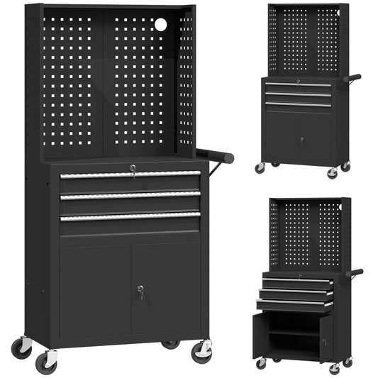 Armoire a outils mobile verrouillable avec panneau perfore