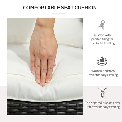 Fauteuil Adirondack rotin extérieur avec coussins