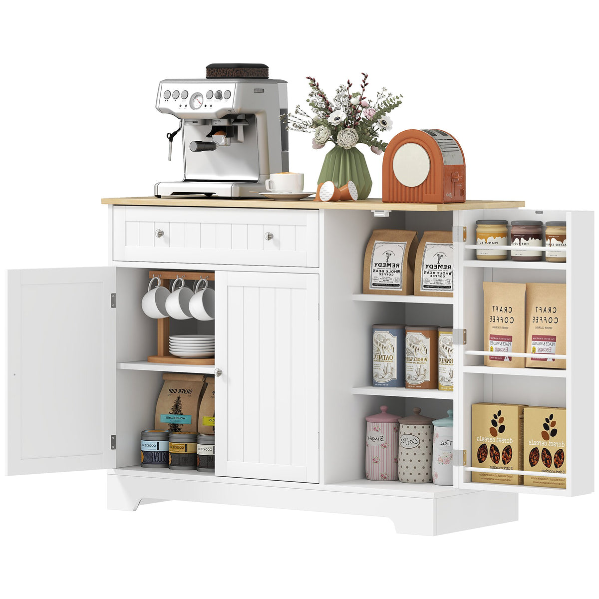 Buffet de cuisine moderne avec tiroir et étagère réglable