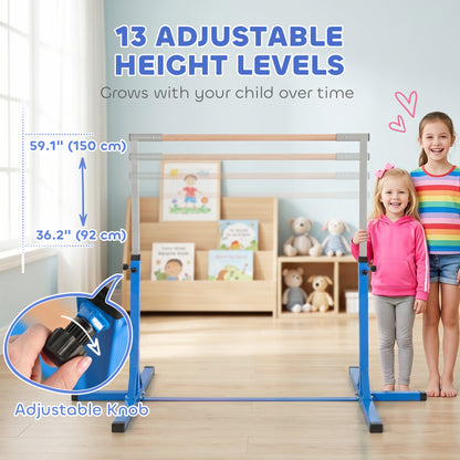 Barre de gymnastique professionnelle réglable pour enfants