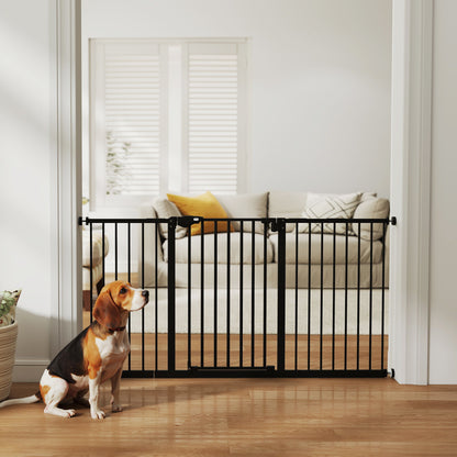 Barrière pour animaux ajustable 29-58 po avec porte