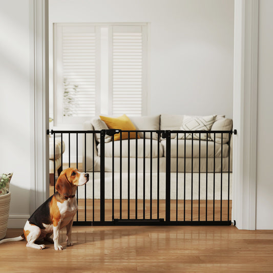 Barrière pour animaux ajustable 29-58 po avec porte