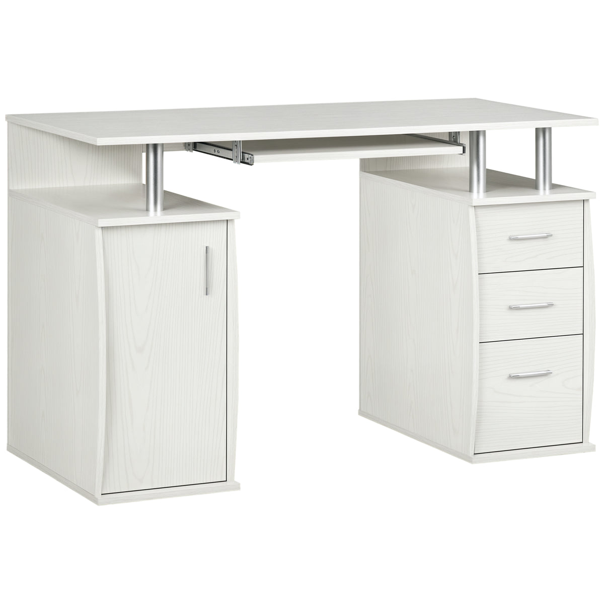 Bureau d'ordinateur avec tiroirs et tablette