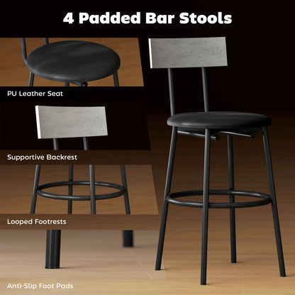 Ensemble de table de bar industriel — Lot de 5