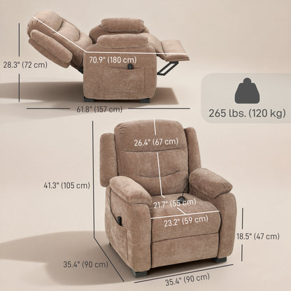 Fauteuil releveur massant motorisé à 150°