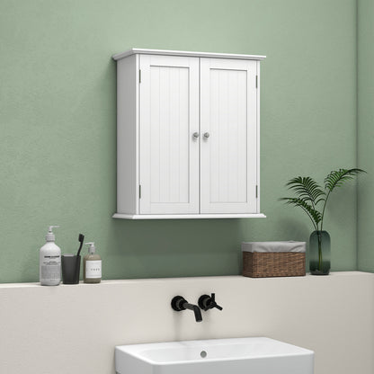 Armoire murale salle de bain 2 portes tablette ajustable