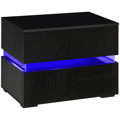 Table de chevet moderne avec éclairage LED RGB