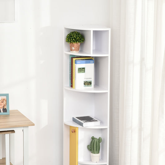 Bibliothèque d'angle à 5 niveaux pour salon