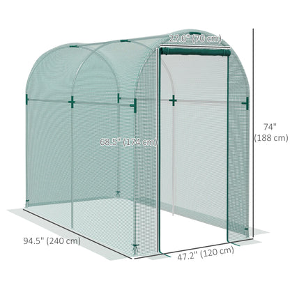 Cage de protection pour cultures avec porte zippée 122 x 244 cm