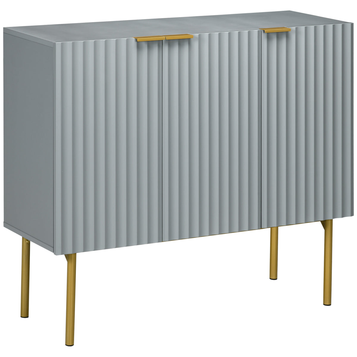 Meuble de rangement moderne avec portes cannelées