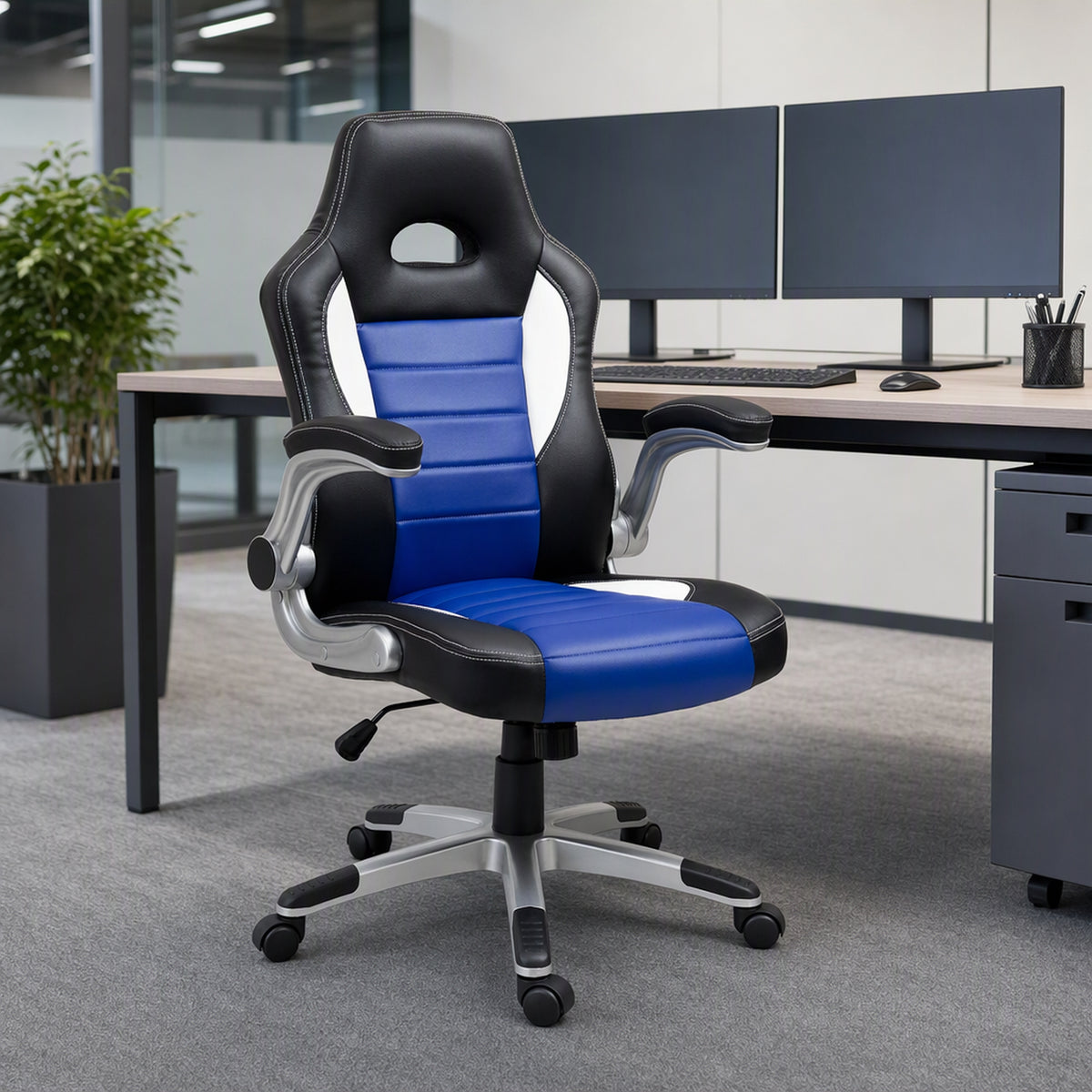 Chaise de bureau ergonomique de style course