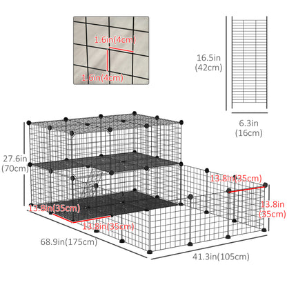 Parc pour petits animaux modulable 46 panneaux