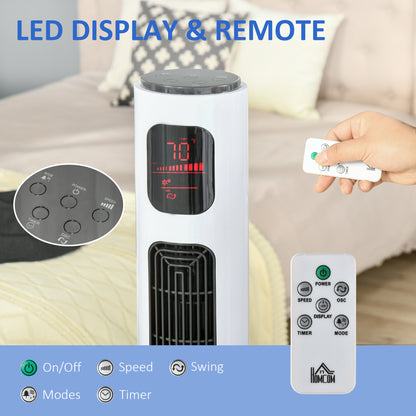 Ventilateur tour oscillant télécommande minuterie 12h