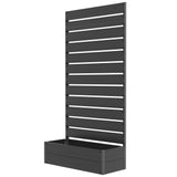  90cm Raised Planter Box with Trellis - Black