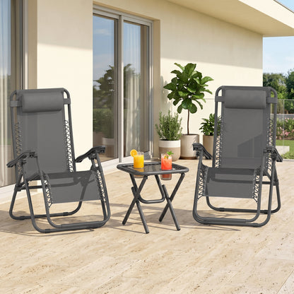 Chaise longue zéro gravité avec table latérale — Ensemble 2