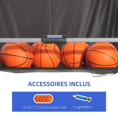 Système de basketball d'arcade pliant pour deux joueurs