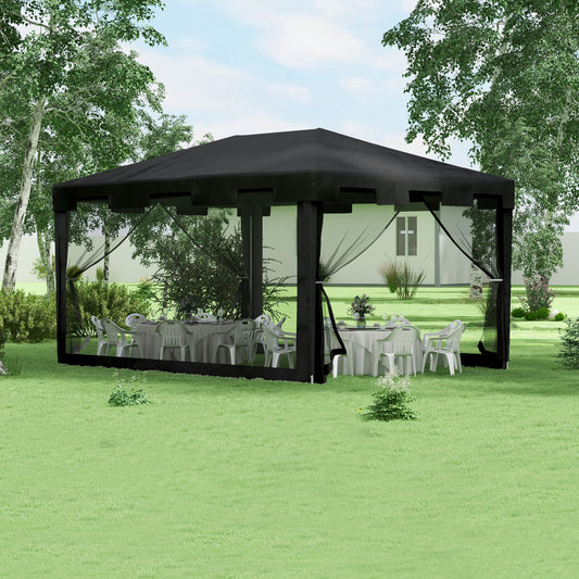 Outsunny 10 x 13 ft. Gazebo with Mosquito Netting Walls - Garden Tent
