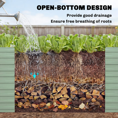Bac jardinage surélevé galvanisé extra profond 152x91x60cm