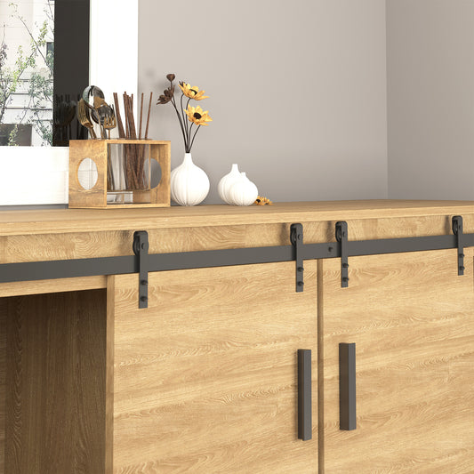 Quincaillerie de porte coulissante de style grange pour meuble